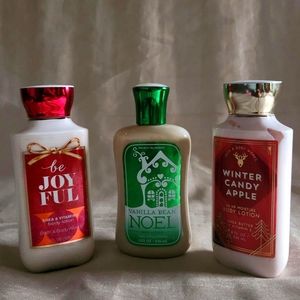 Bath and Body Works Lotions: Be Joy Ful, Winter Candy Apple & Vanilla Bean Noel